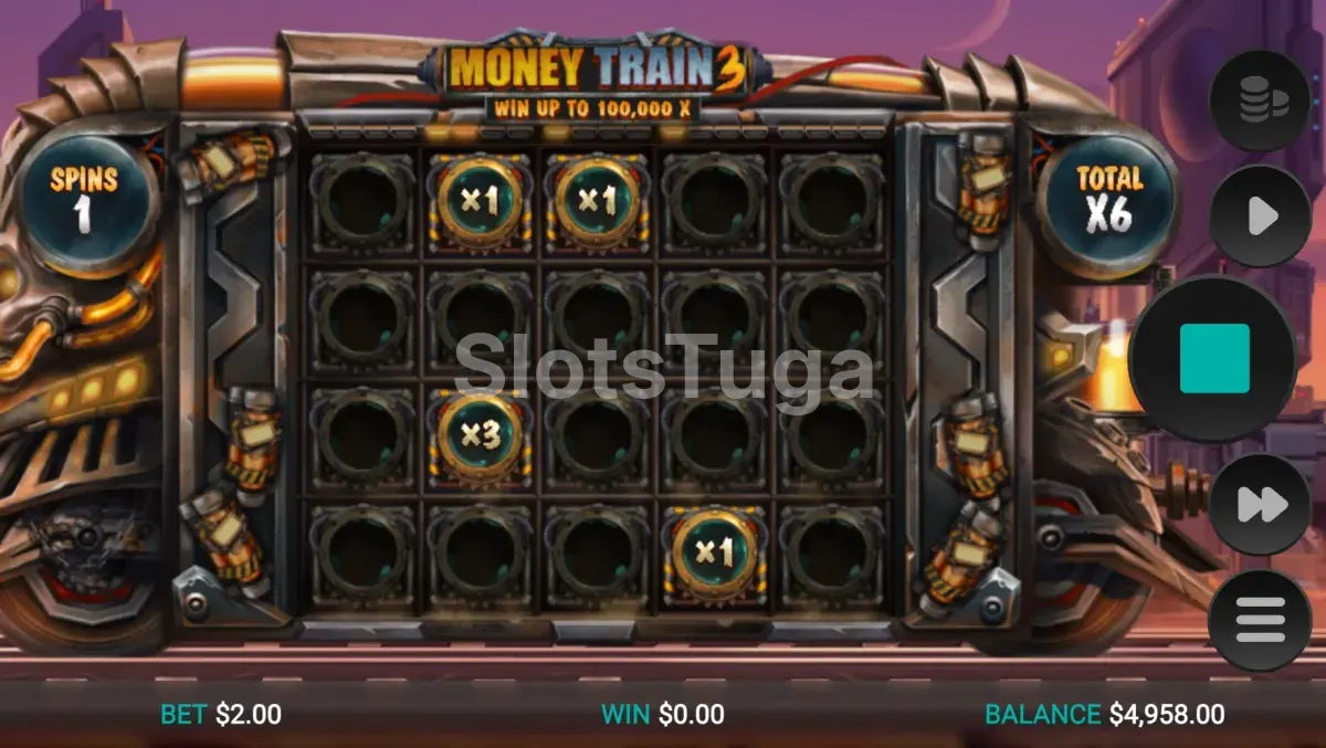 Rodadas bônus do Money Train 3 em ação