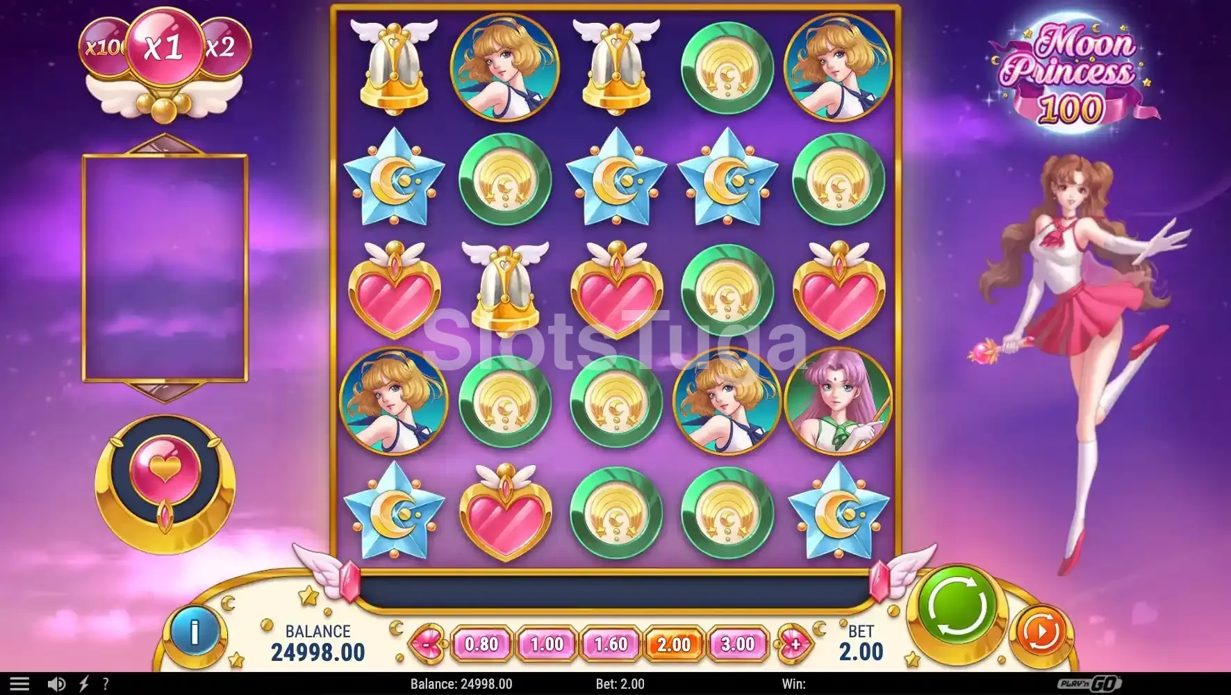 Jogo base da Moon Princess 100 com grid 5x5