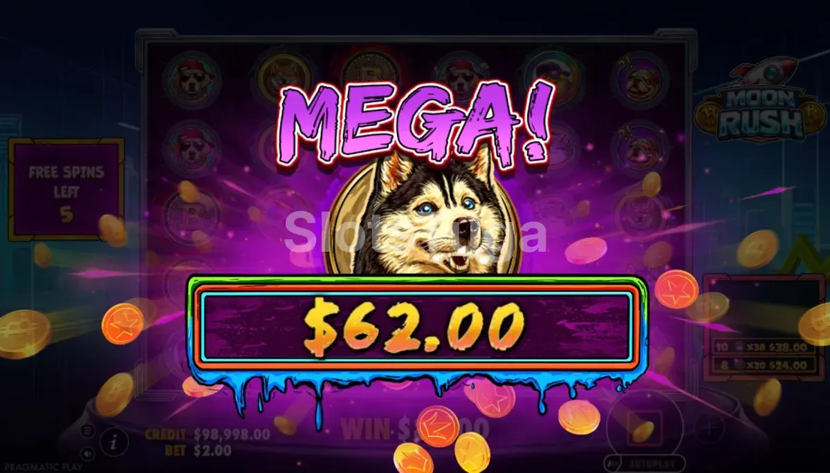 Vitória elevada com multiplicadores em Moon Rush