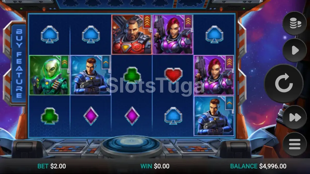 Segunda tela do jogo base da Multiplier Odyssey com mecânicas ativas