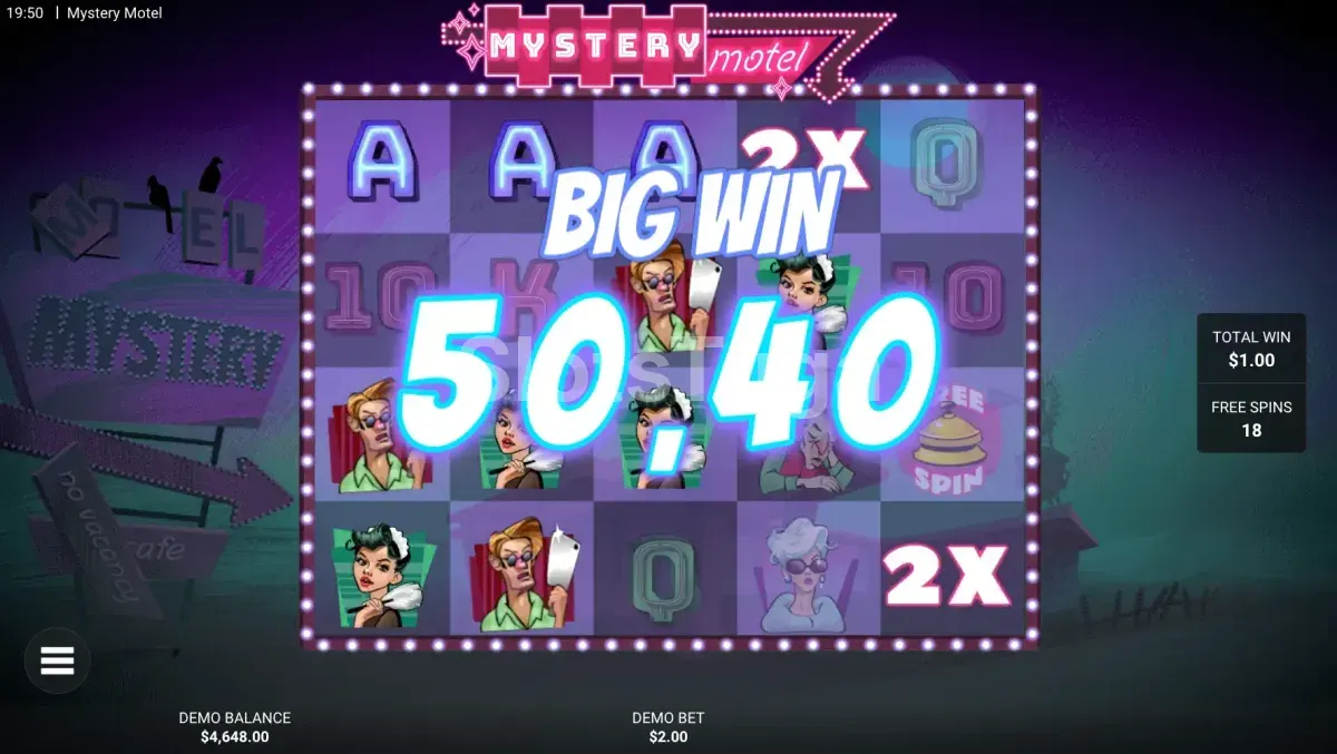 Grande vitória na Mystery Motel com multiplicadores encadeados