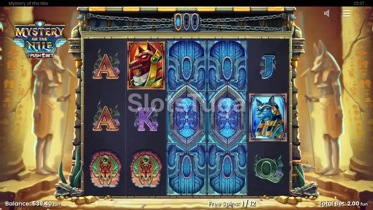 Free spins do Mystery of the Nile com Mystery Stacks acumulados