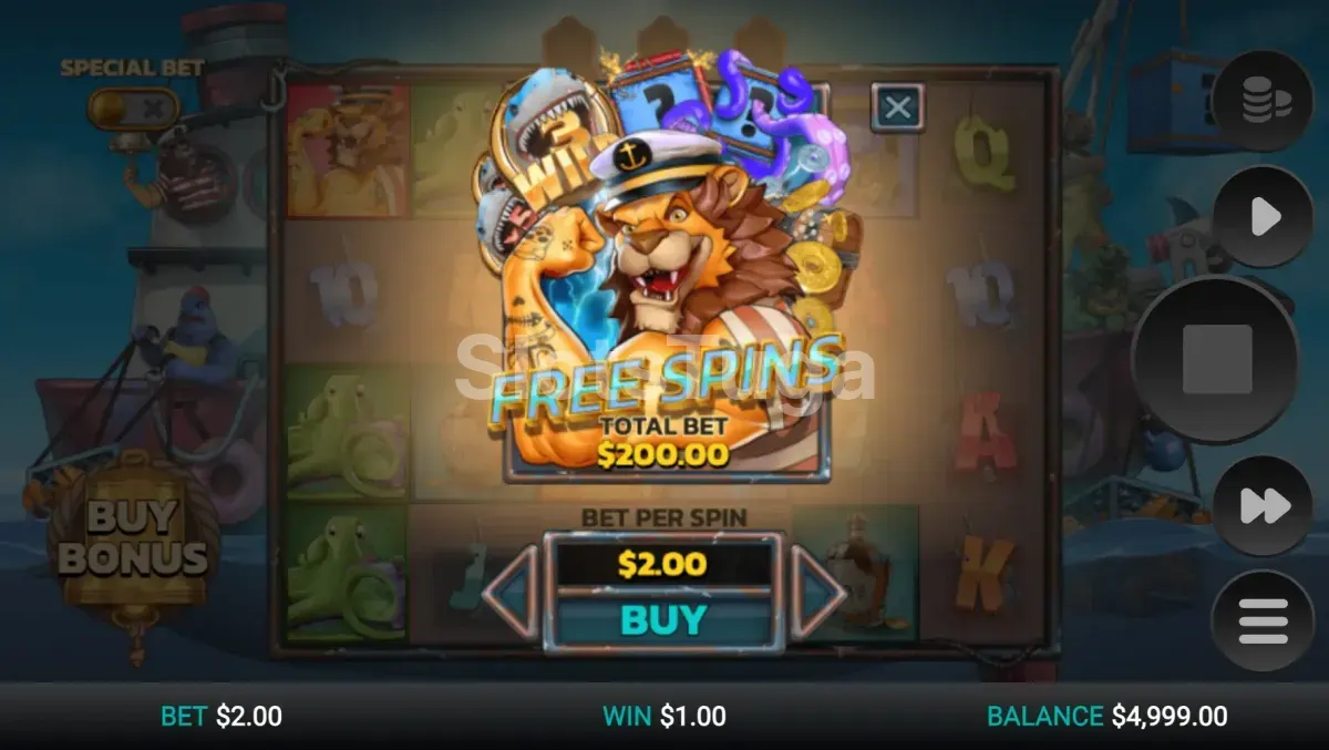 Tela de compra de bônus da Net Gains da Relax Gaming