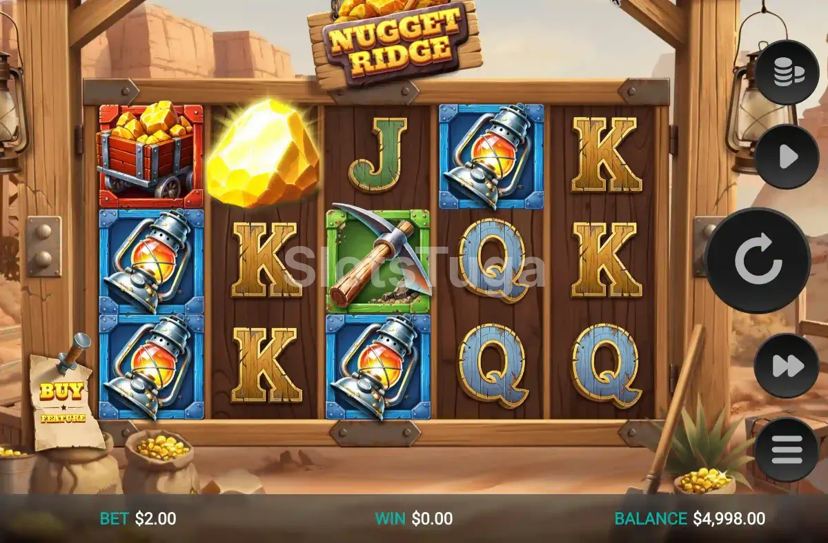 Grelha do jogo base da Nugget Ridge