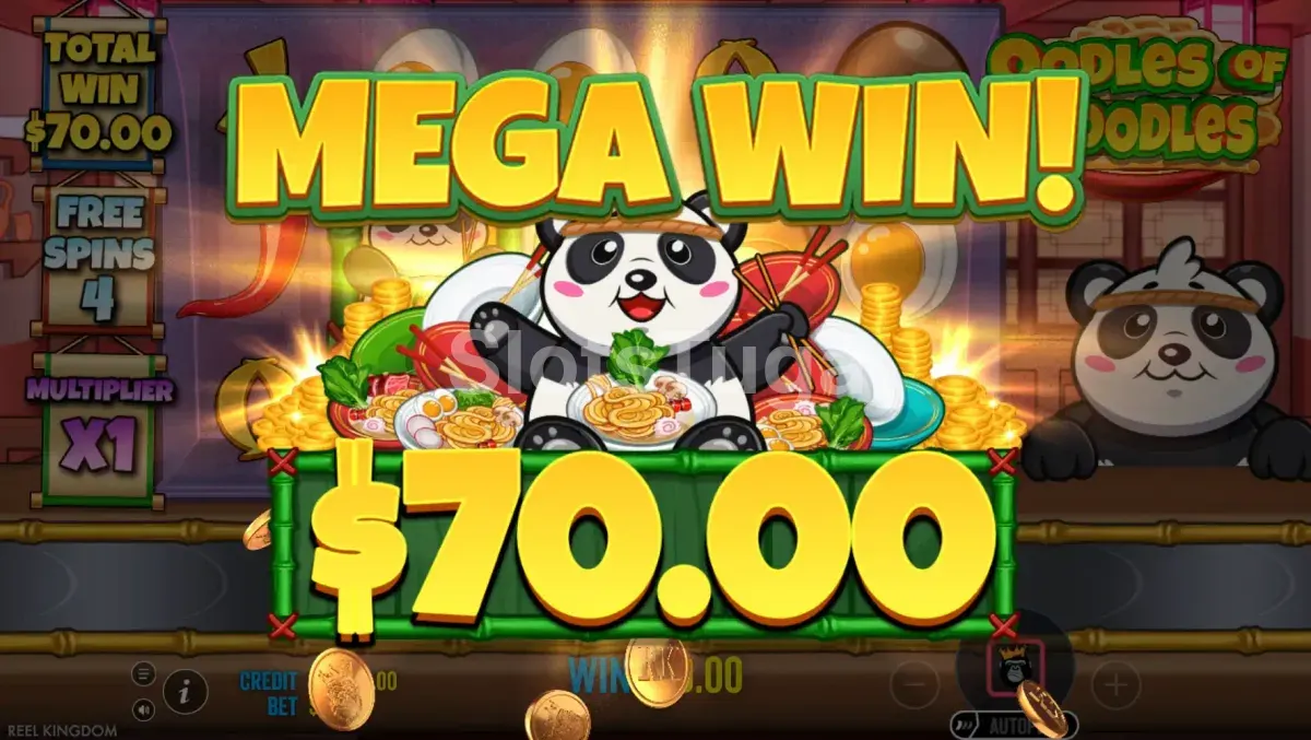 Big win no Oodles of Noodles com o panda expandido e prêmio alto