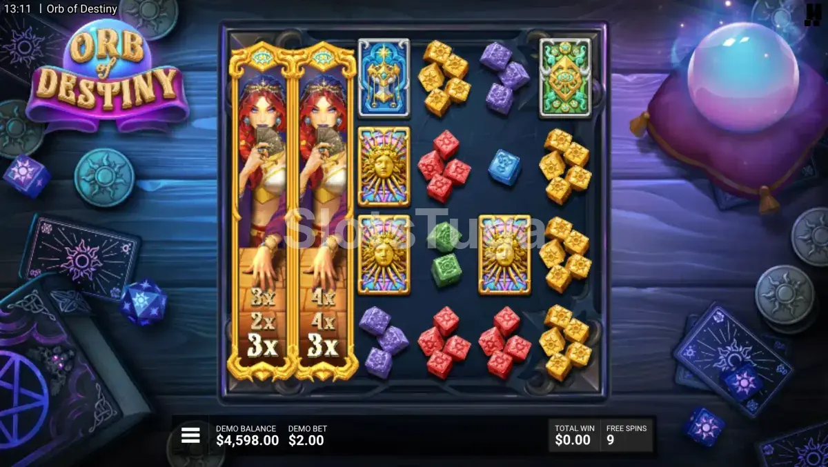 Rodadas grátis em andamento na slot Orb of Destiny