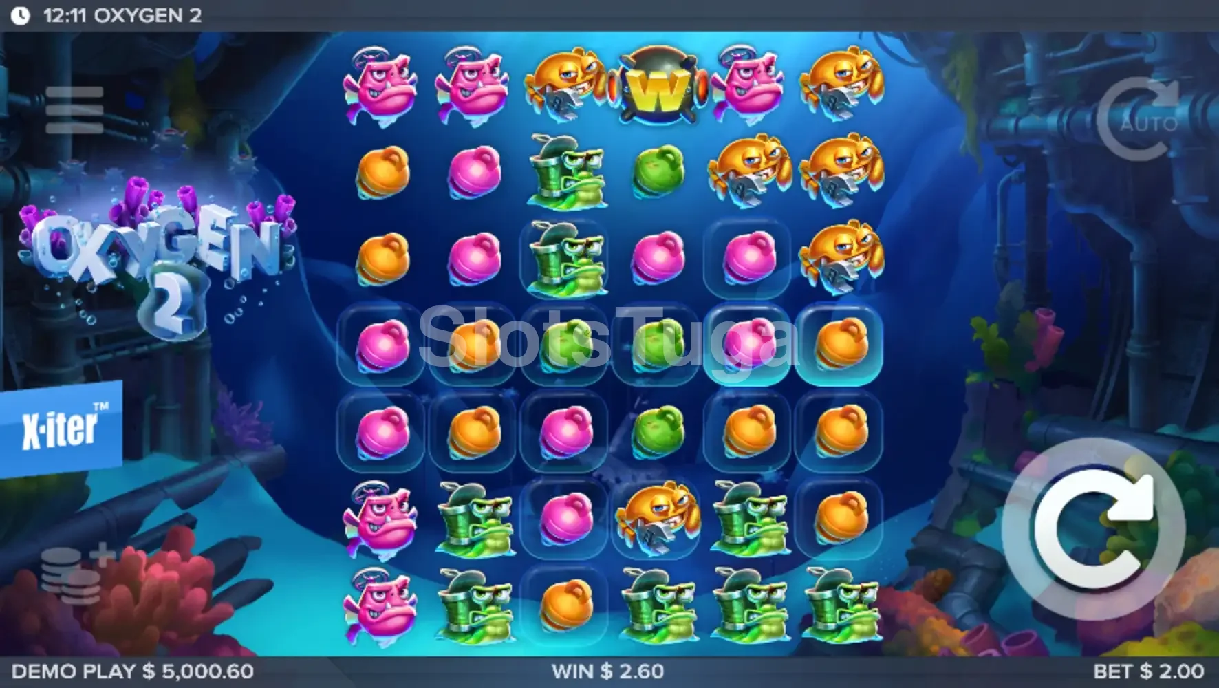 Jogo base da Oxygen 2 com os 6 rouleaux e mecânicas da ELK Studios