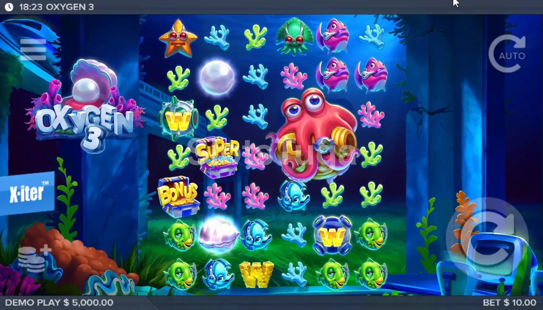Tela principal do jogo base da Oxygen 3