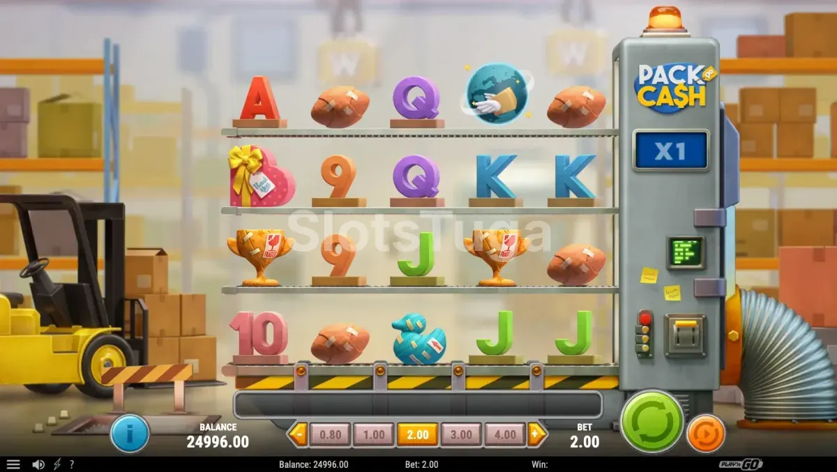 Recursos do jogo base na slot Pack & Cash em ação