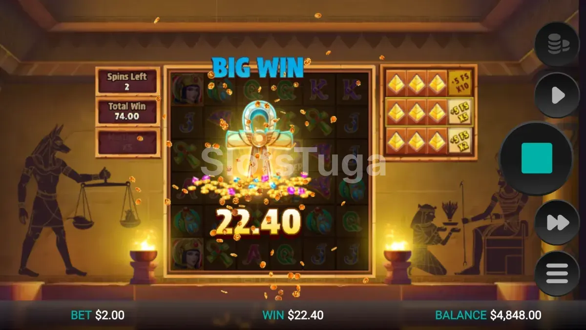 Big win no Pharaoh's Last Wish com multiplicadores e grade expandida