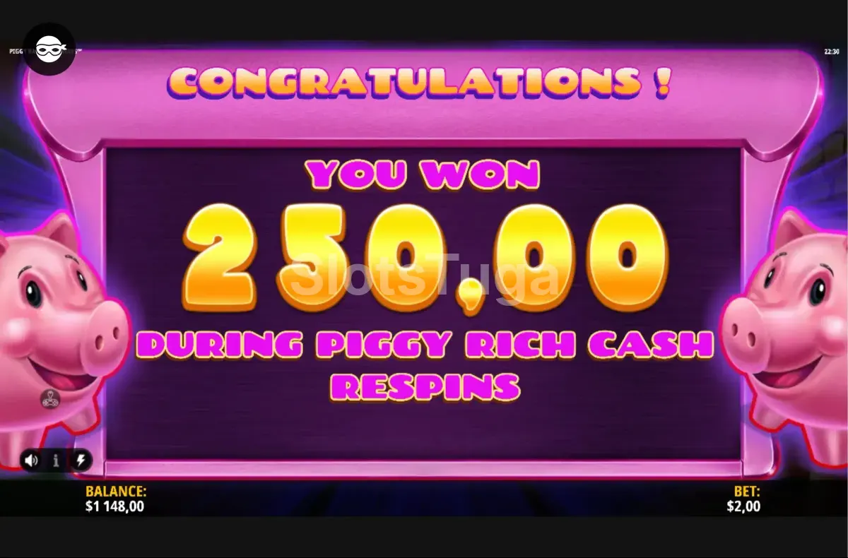 Big win na Piggy Bank Megaways com pagamento expressivo na tela