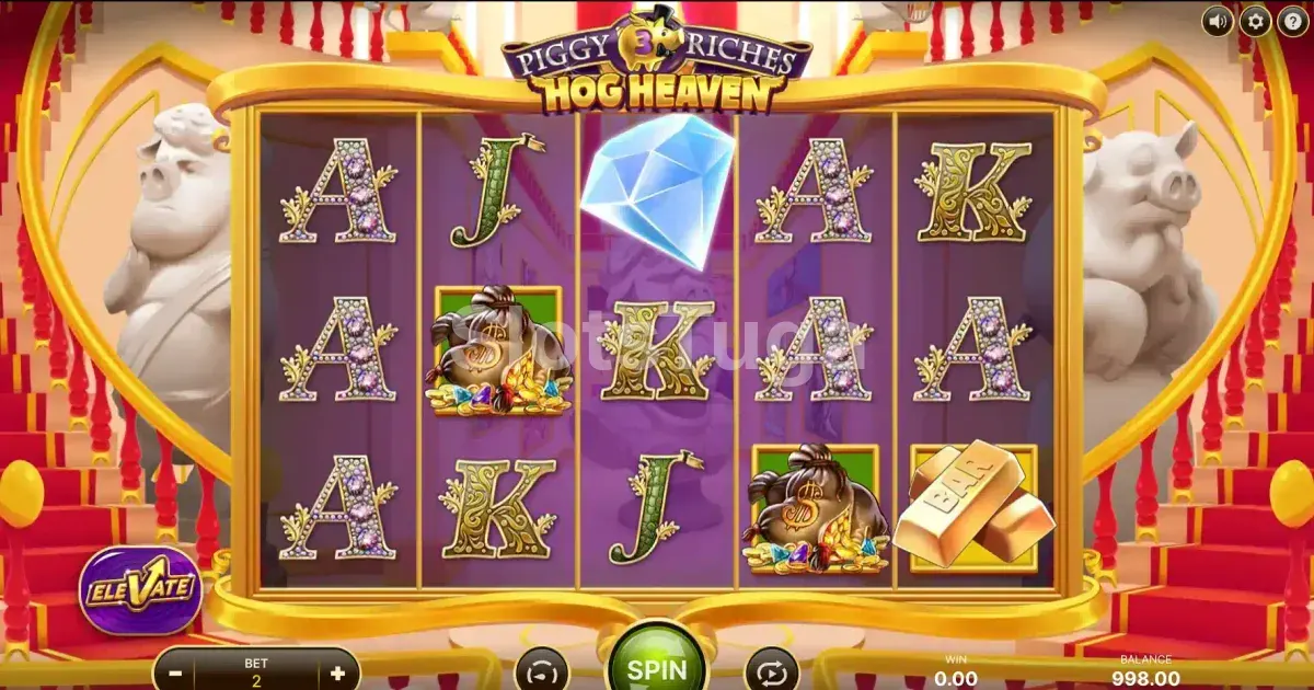 Jogo base do Piggy Riches 3 Hog Heaven com mansão dos porquinhos