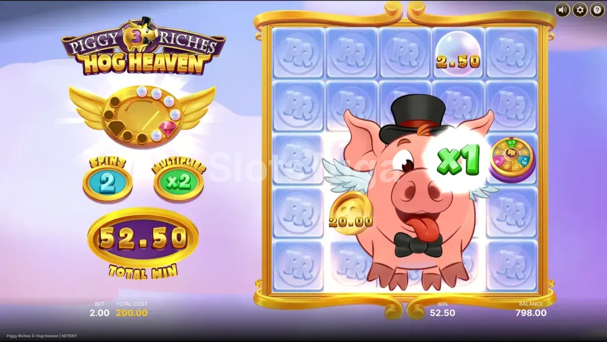 Rodadas grátis do Piggy Riches 3 Hog Heaven no paraíso nas nuvens