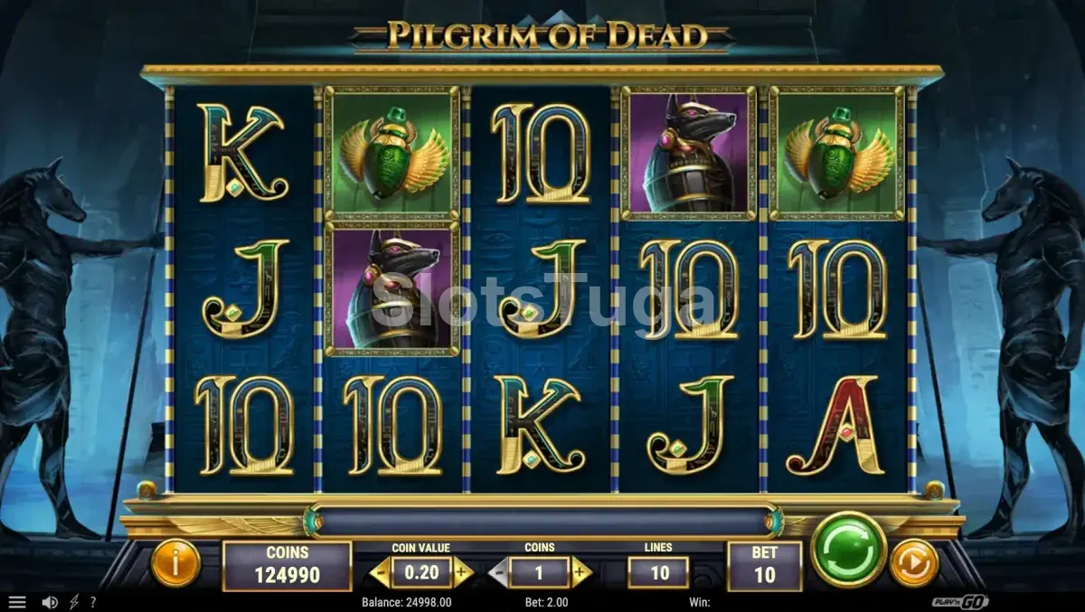 Tela principal do Pilgrim of Dead com os rouleaux em ação