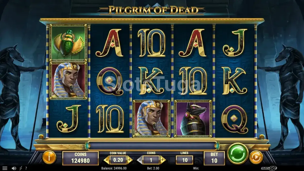 Segunda visão do jogo base do Pilgrim of Dead mostrando wild expandido