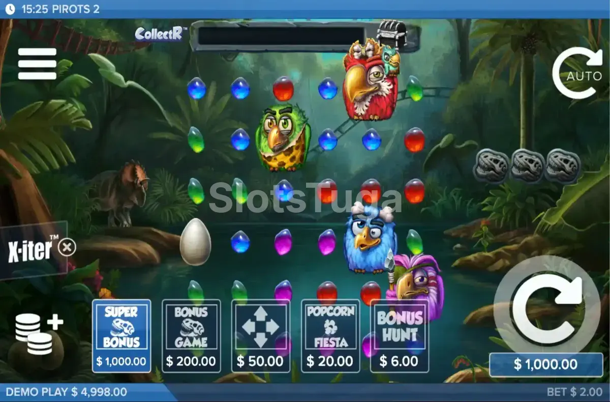 Tela de compra de bônus da slot Pirots 2