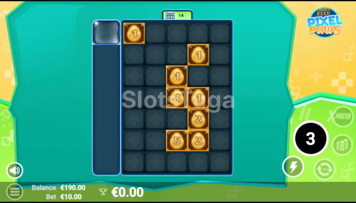 Modo de giros grátis ativado na slot Pixel Paws com multiplicadores em ação