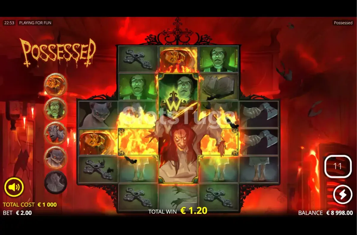 Rodadas grátis ativadas no slot Possessed com multiplicadores acumulados