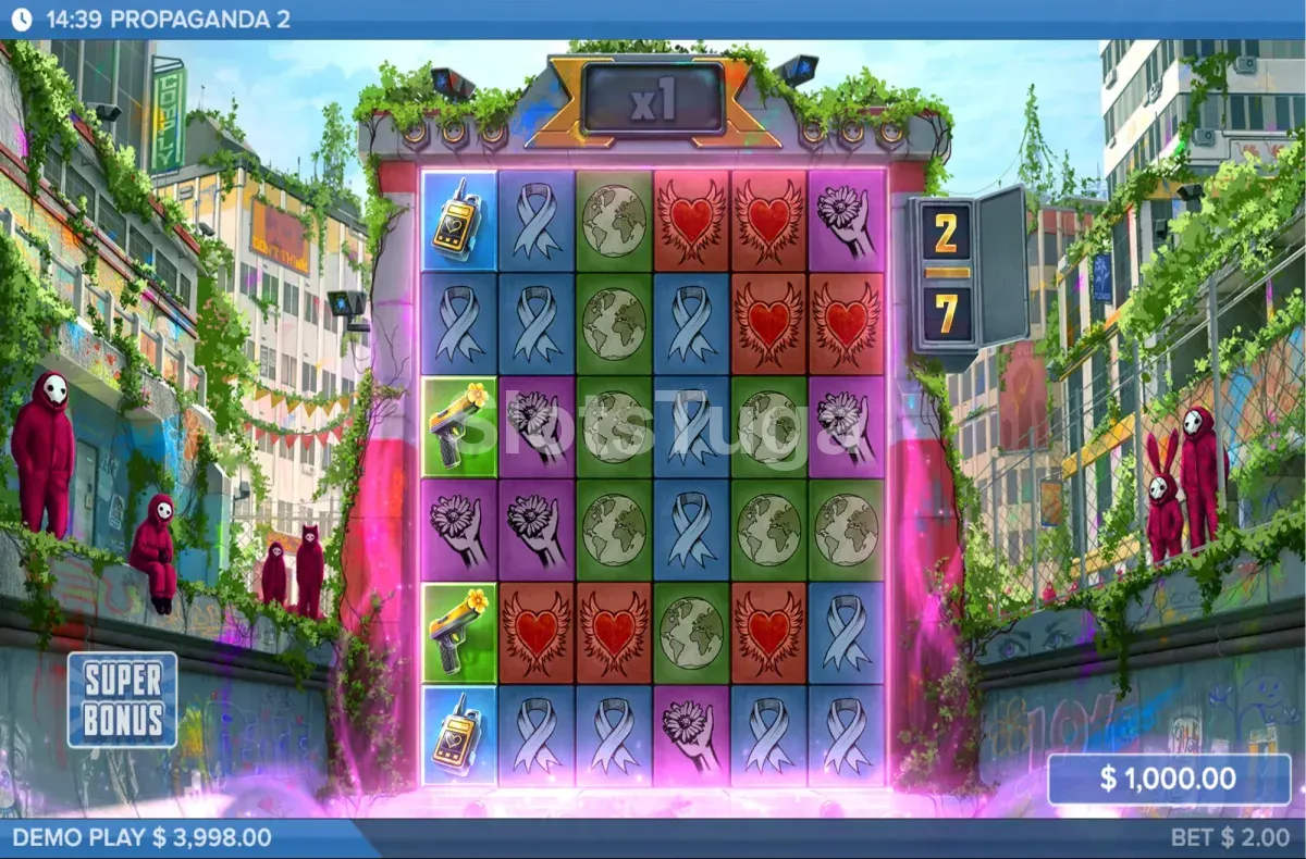 Ronda de rodadas grátis de Propaganda 2 com multiplicador persistente