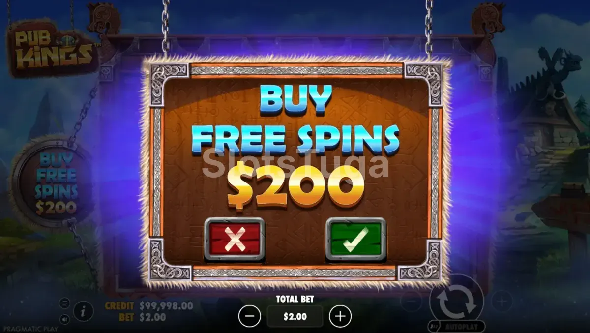 Opção de compra de bônus da Pub Kings Pragmatic Play