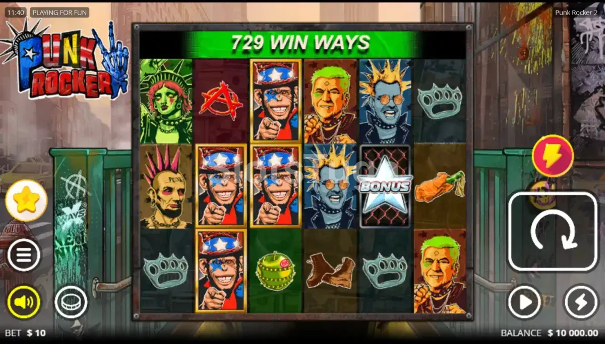 Jogo base da Punk Rocker 2 com rolos e símbolos punk