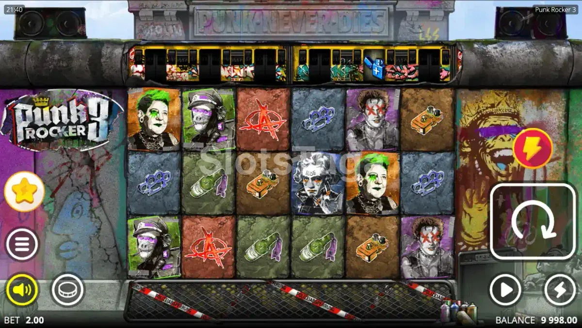 Jogo base da Punk Rocker 3 com os 6 rouleaux em ação