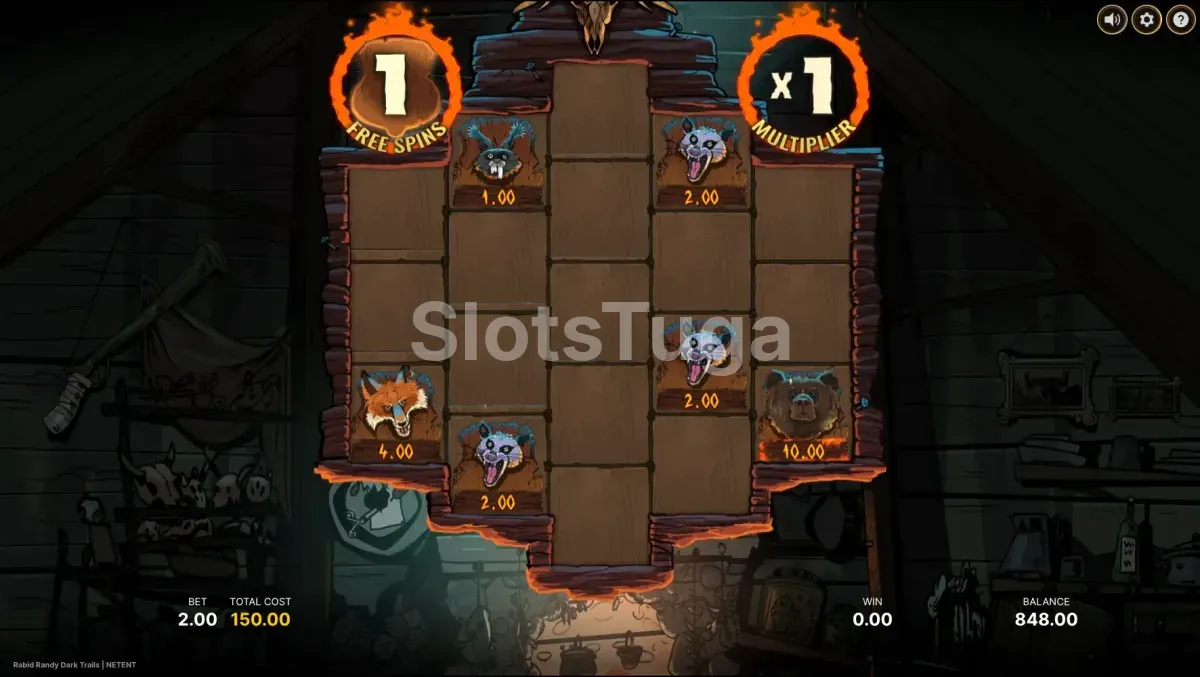Rodadas grátis da Rabid Randy Dark Trails em ação
