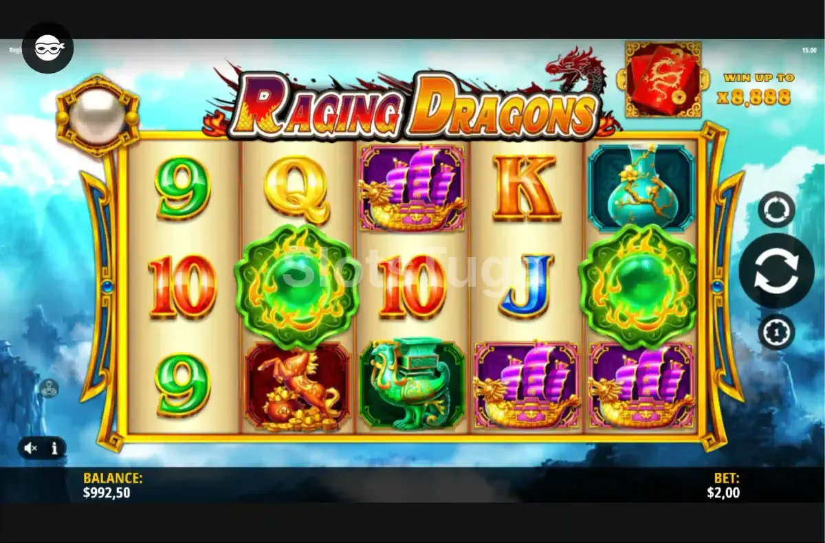 Rodadas grátis ativadas no Raging Dragons com multiplicadores em destaque