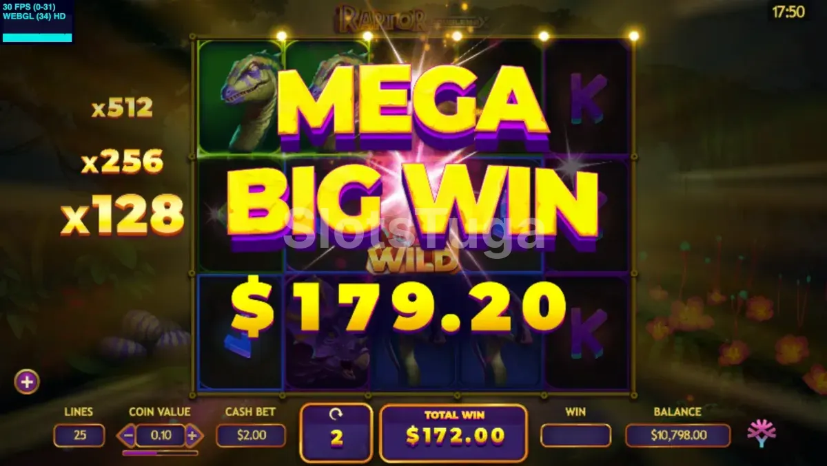 Grande vitória no slot Raptor DoubleMax com multiplicador alto
