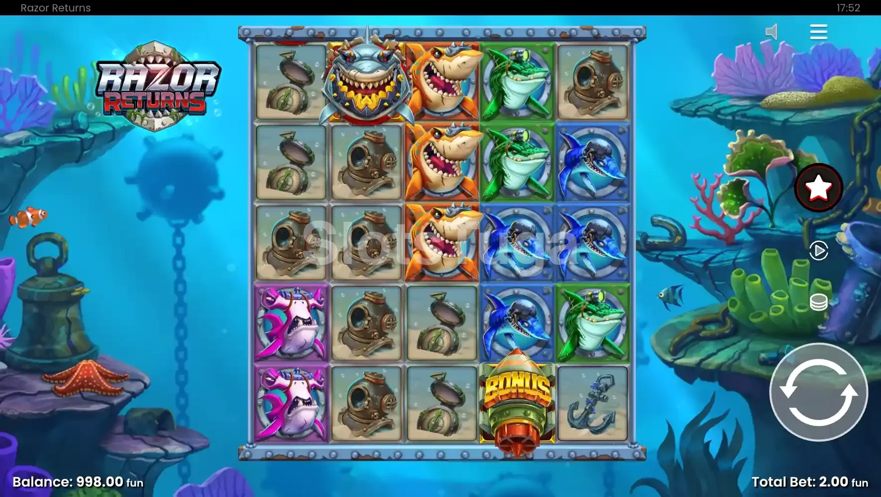 Jogo base da Razor Returns com rouleaux e símbolos de barbearia