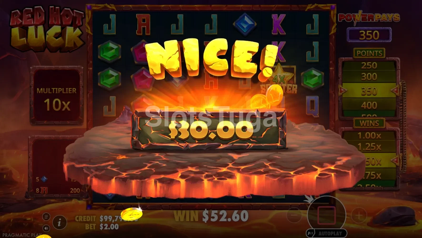 Big win na Red Hot Luck com multiplicador alto no modo bônus