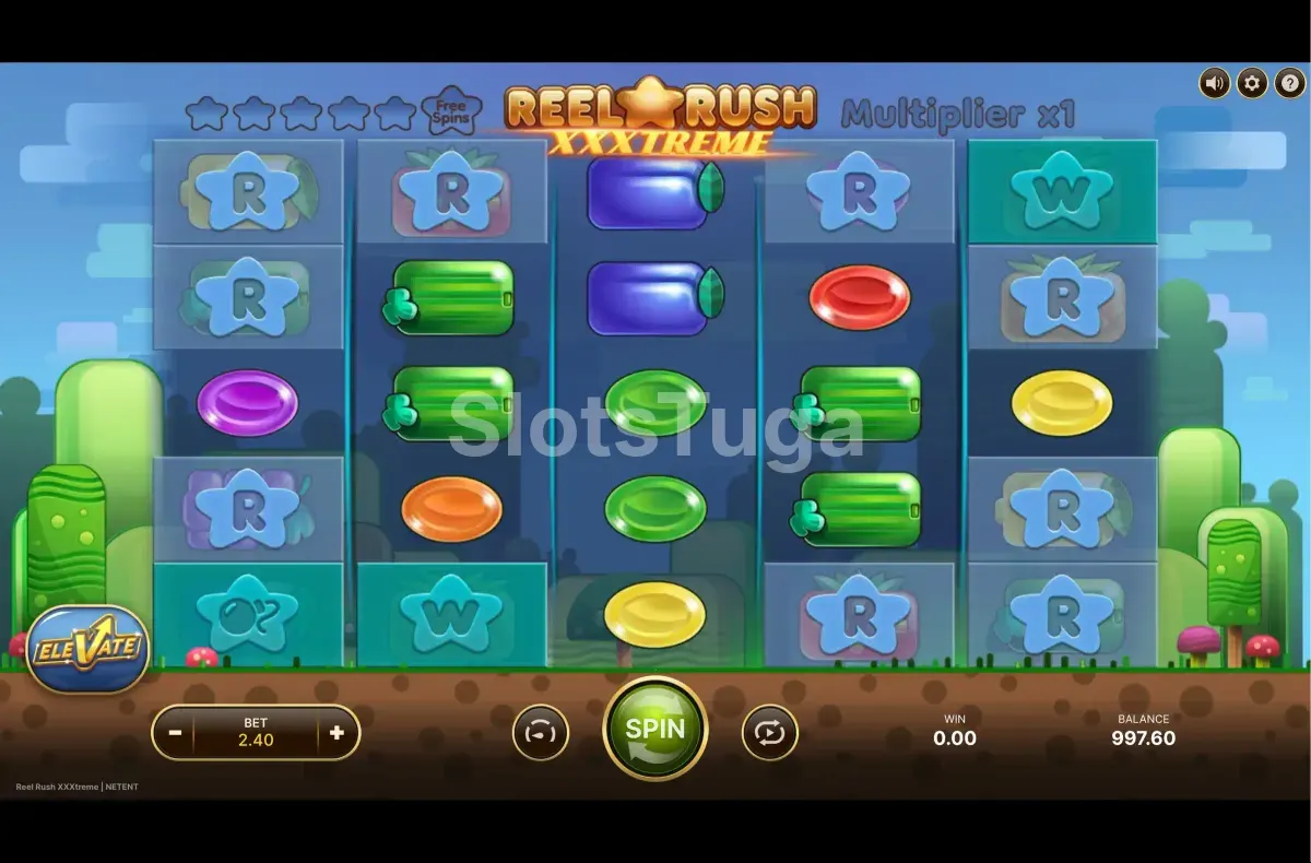 Jogo base da Reel Rush XXXtreme com grade diamante colorida