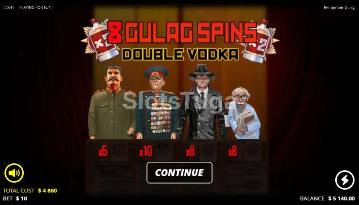 Modo de rodadas grátis da Remember Gulag com multiplicadores ativos