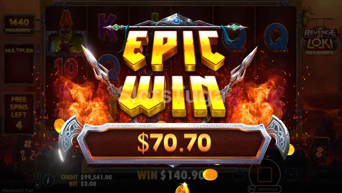 Big win no Revenge of Loki Megaways com multiplicador ativo