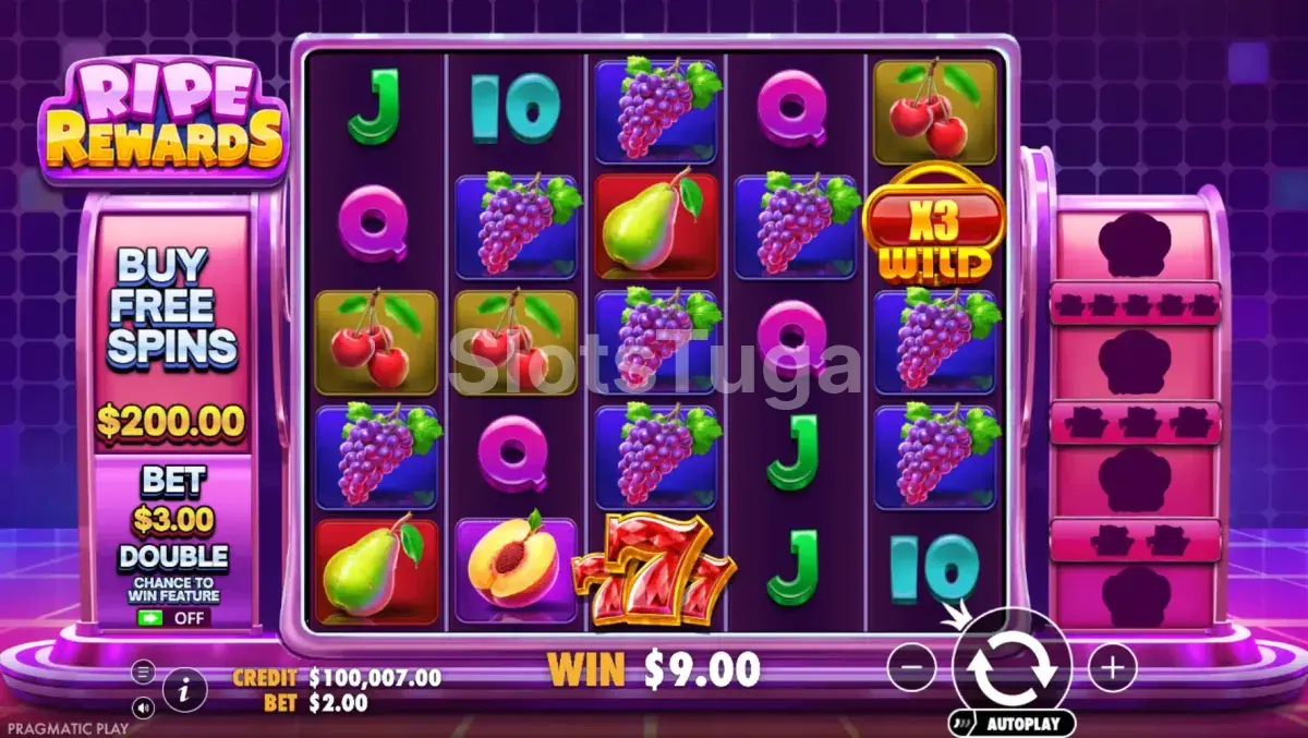 Jogo base da slot Ripe Rewards da Pragmatic Play