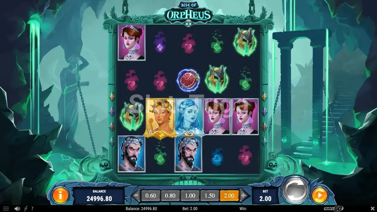 Jogo base do Rise of Orpheus com Orfeu caminhando pelos rolos