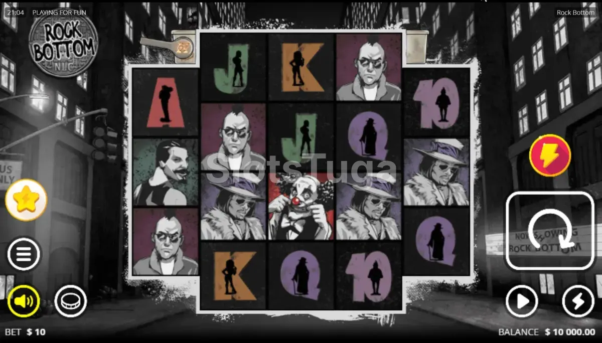 Jogo base da Rock Bottom com os rouleaux em ação