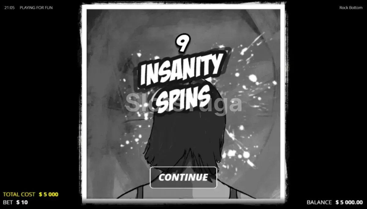 Free spins em ação na slot Rock Bottom