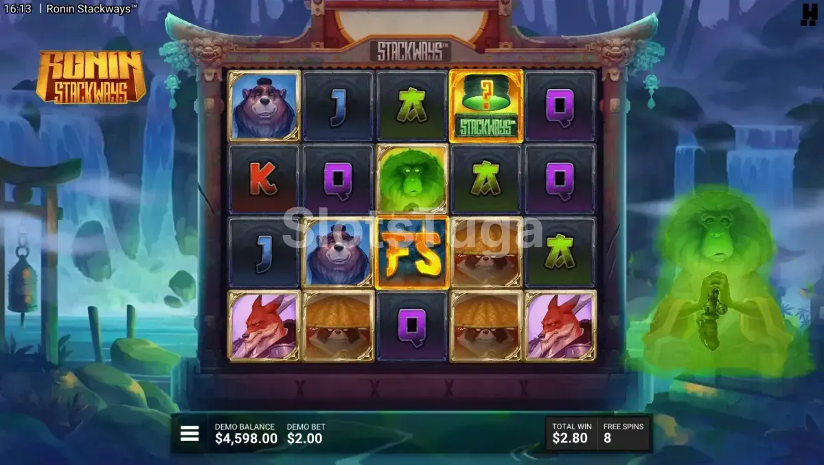 Free spins em andamento no Ronin StackWays