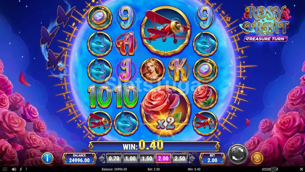 Mecânica Treasure Turn em ação na Rosy Orbit Treasure Turn