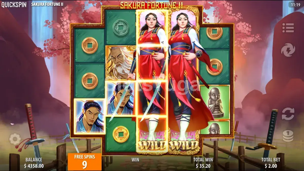 Rodadas grátis ativadas na Sakura Fortune 2 com multiplicadores crescentes