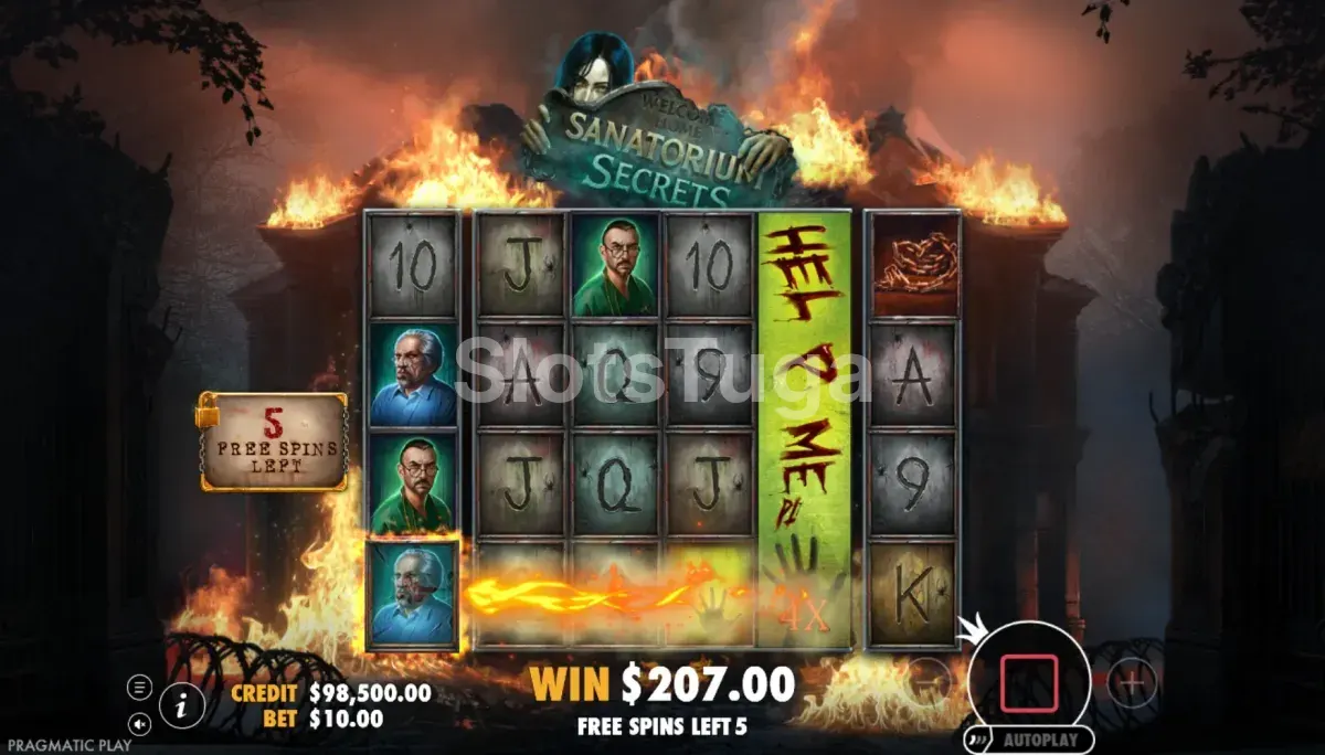 Rodadas grátis da slot Sanatorium Secrets em ação