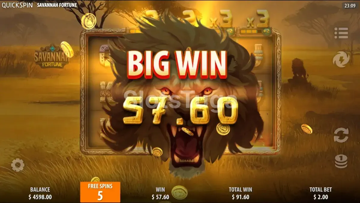 Grande vitória na slot Savannah Fortune da Quickspin