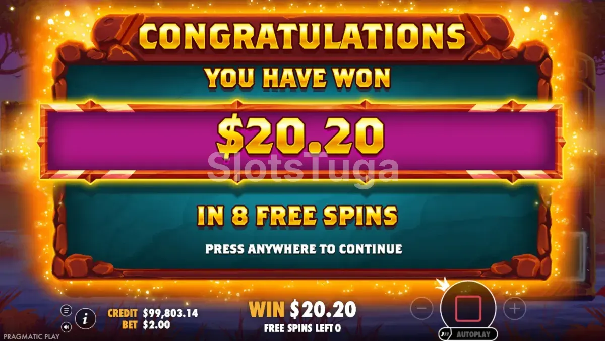 Grande vitória registrada no slot Savannah Legend da Pragmatic Play
