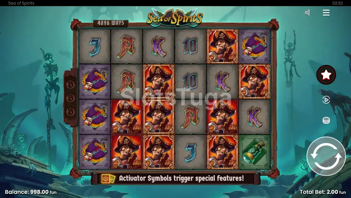 Jogo base do Sea of Spirits com tema sombrio de fundo do oceano