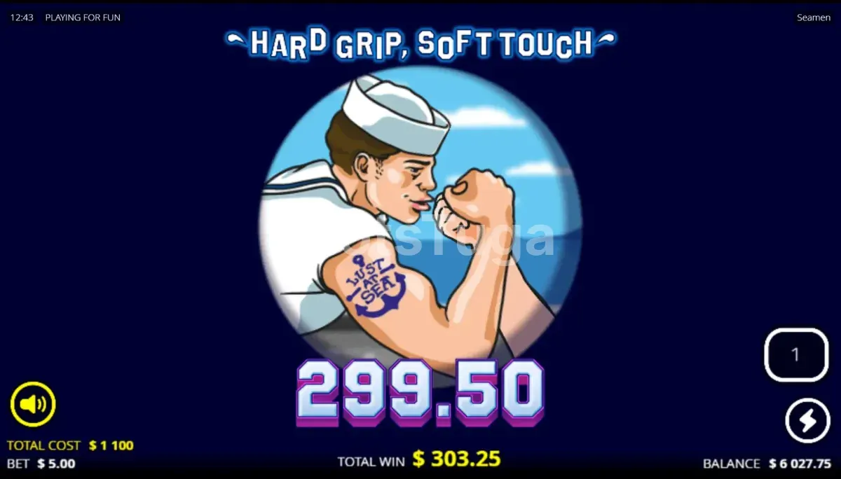 Tela de big win na Seamen mostrando ganho expressivo durante o bônus
