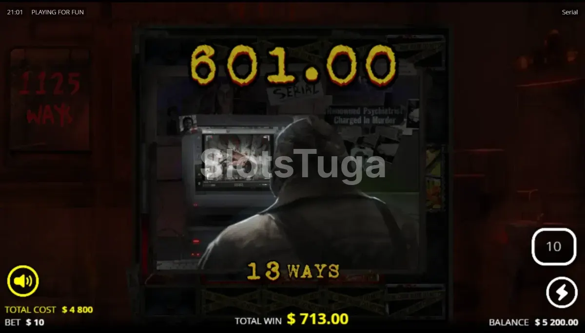 Grande vitória na slot Serial com os multiplicadores no máximo