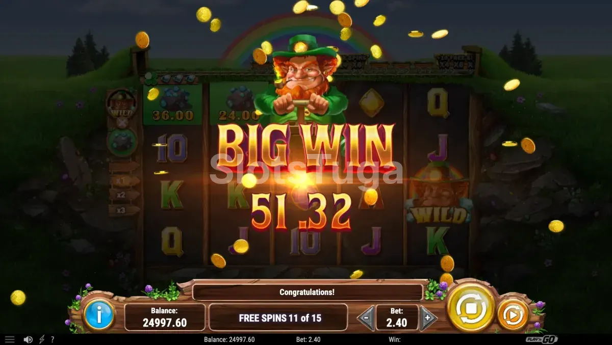 Grande vitória na Shamrock Miner com multiplicador ativo