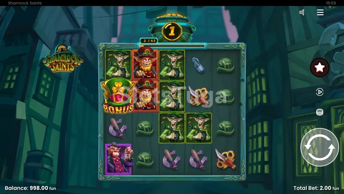 Jogo base da Shamrock Saints com duendes na taverna