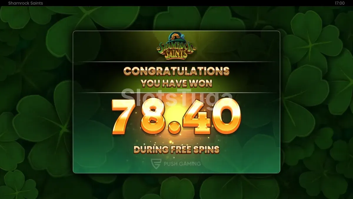 Big win na Shamrock Saints durante as rodadas bônus